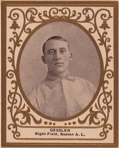 Doc Gessler Boston Red Sox Baseball Card Portrait 1909 Boston Red