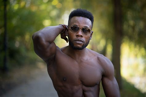 Images Man Muscle Bokeh Negroid Eyeglasses