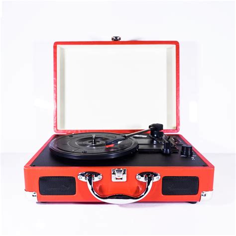 New Discounted Price Retro Briefcase Vinyl Record Player Turntable