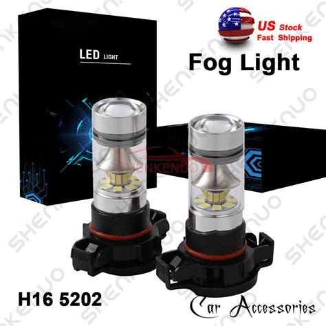 6000k 5202 Led Fog Light Bulb For Gmc Sierra 1500 2007 2015 Yukon Xl 2007 2013 Ebay