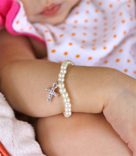 First Pearls Christening Baby Bracelet Baby Jewelry Newborn Bracelet