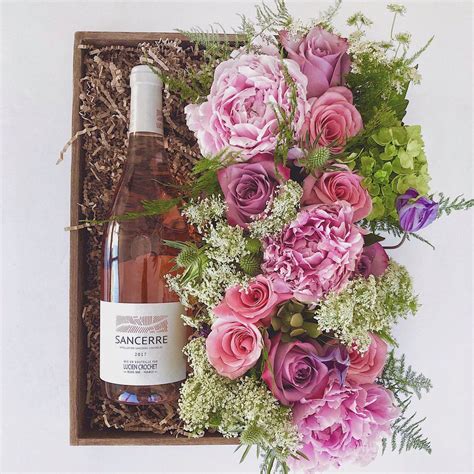 Maybe you would like to learn more about one of these? Rosé and Peonies | Flower box gift, Flowers wine, Wine gifts