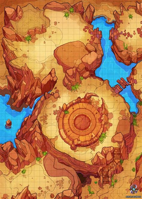 Desert Ruins 25x35 Battlemaps Fantasy World Map Dnd World Map