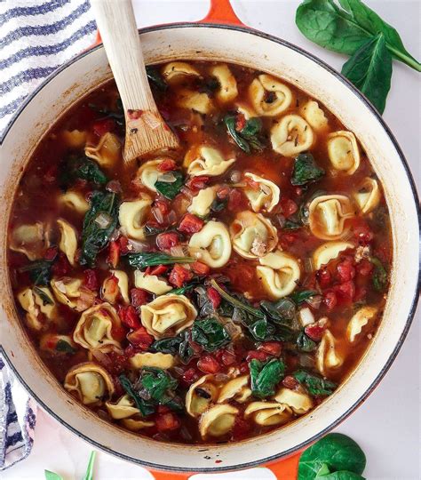 Spicy Italian Sausage And Spinach Tortellini Soup Recipe Spinach