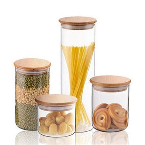 High Borosilicate Food Storage Container Glass Jam Jar For Kitchen Use High Quality 1300ml High