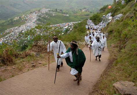 Members Of The Shembe Faith Nazareth Baptist Church During The Annual