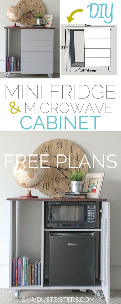 I used the shelf clips provided by barker on the front portion of the shelf to hold it in place, but. DIY Mini Refrigerator Storage Cabinet {Free Plans ...