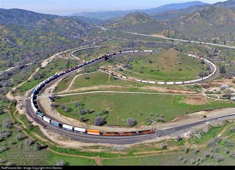 The 117 Km Long Tehachapi Loop Is An Iconic Spiral Loop That Passes