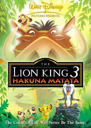 The Lion King 3 Hakuna Matata 2004 Lion King Movie Lion King 3