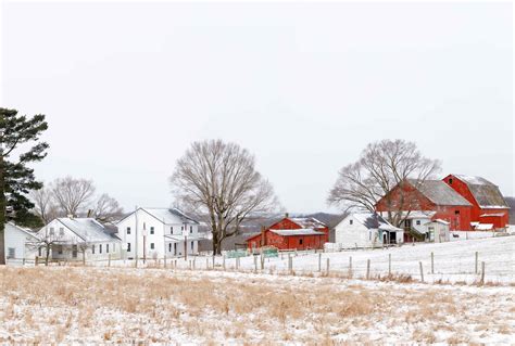 Amazing Winter Farm Scene Amish Farm Near Mt Eaton Ohio Amish Farm