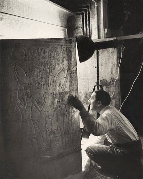 Howard Carter Looking Through The Open Doors Of Tutankhamuns Second