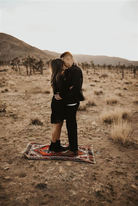 Sunset Engagement Session In Joshua Tree California With The Cutest And Most Romantic Cou