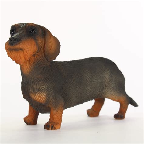 Dachshund Hand Painted Collectible Dog Figurine Wirehaired