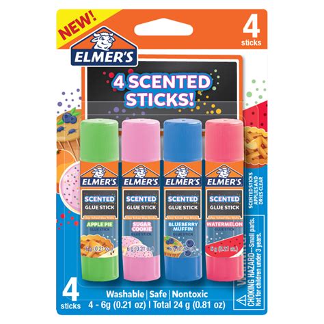 Elmers Scented Glue Sticks 4 X 6g