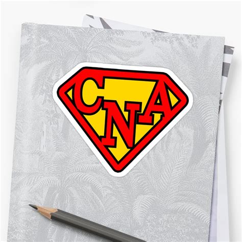 Super Cna Symbol Sticker By Slightlyoffbeat Redbubble