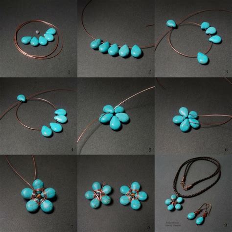 Diy Bijoux Flower Stones With Wire Wire Jewelry