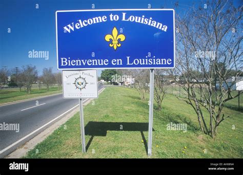 Welcome To Louisiana Sign Stock Photo Alamy
