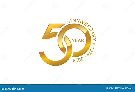 Serie Di Logologo Per Il Cinquantesimo Anniversario Disegno Per