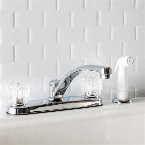 Tips for optimal installation of a hansgrohe kitchen faucet. Project Source Chrome 2-Handle Deck Mount Low-Arc Handle ...