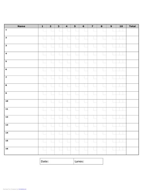 2021 Bowling Score Sheet Fillable Printable Pdf And Forms Handypdf