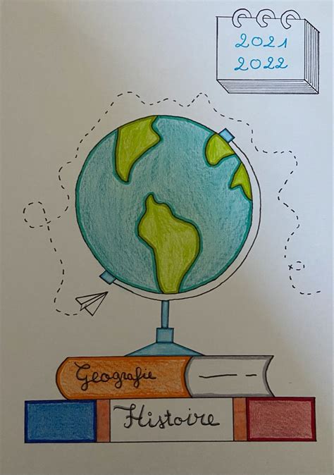 A Drawing Of A Globe On Top Of Books