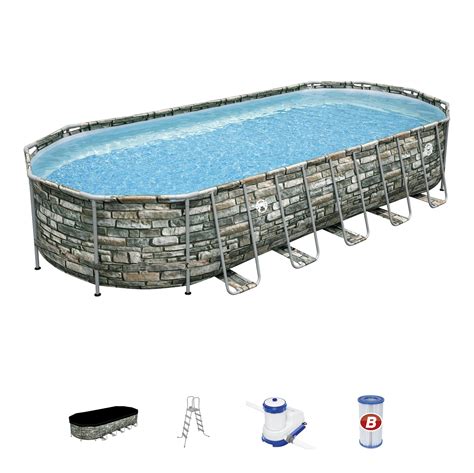 Coleman Power Steel 26ftx12ftx 52in Oval Above Ground Pool Set