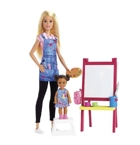 Buy Barbie Art Teacher Playset With Blonde Doll Toddler Doll Toy Art