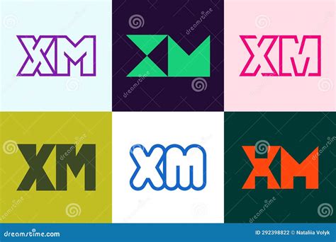 Set Of Letter Xm Logos Stock Illustration Illustration Of Collection