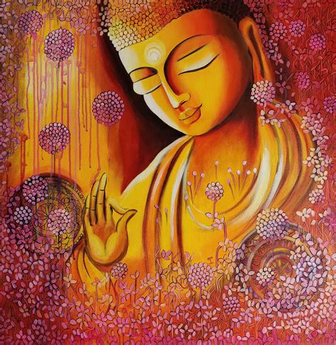 Emerging Buddha 4 By Nitu Chhajer Acrylic Painting