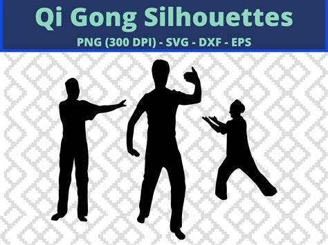 Qi Gong Svg Qi Gong Monogram Silhouette Qi Gong Svg Files Etsy Australia