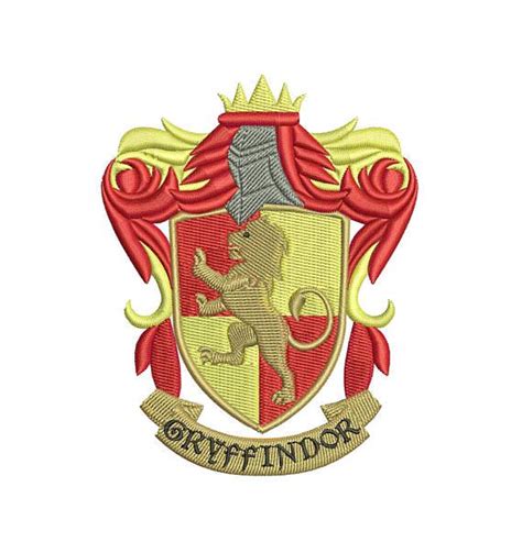 Harry Potter Gryffindor Coat Of Arms Machine Embroidery Machine