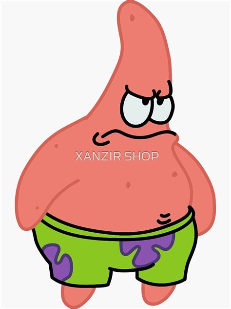 Angry Patrick 2 Sticker For Sale By Morganleahh Redbubble