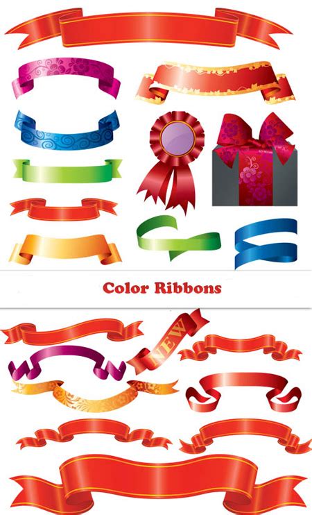 Quality Graphic Resources Assorted Colored Ribbons