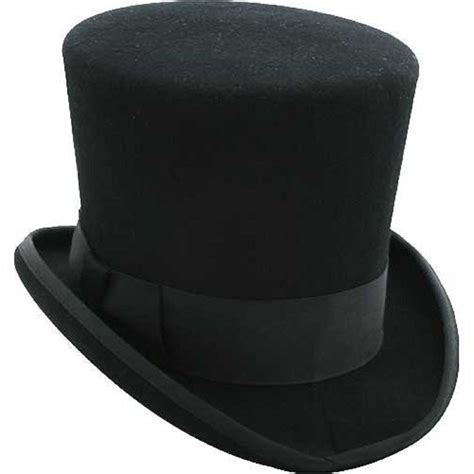 Black Mad Hatter Top Hat 100 Wool Victorian Black Top Hat Black