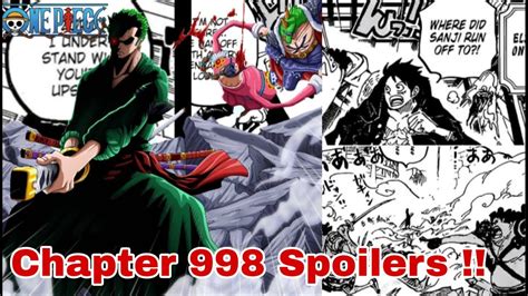 One Piece Chapter 998 Spoilers And Release Date Youtube