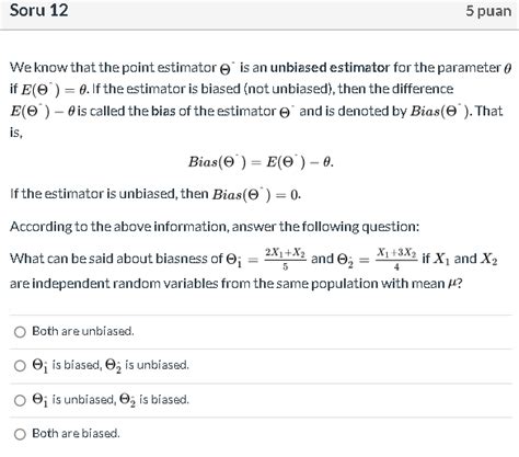 Answered We Know That The Point Estimator O Is Bartleby