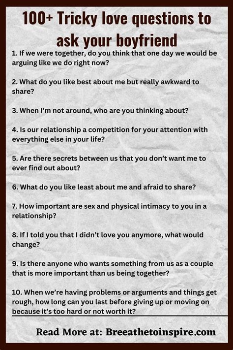 Tricky Love Questions To Ask Your Boyfriend Trick Questions To Ask