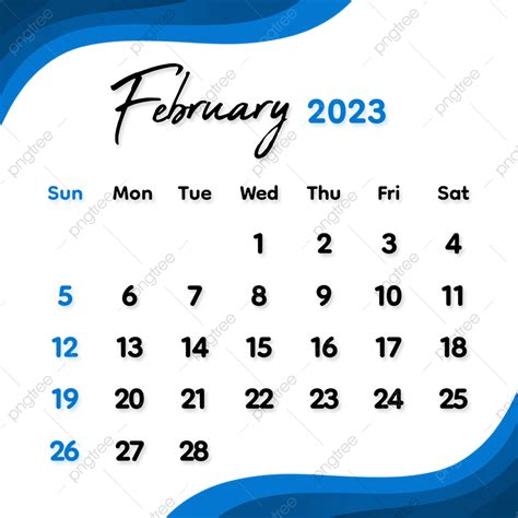 Gambar Kalender Februari 2023 Png Unduh Gratis Halo Februari Kalender