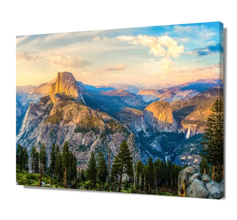 Large Yosemite Canvas Yosemite Print California Scenic Etsy