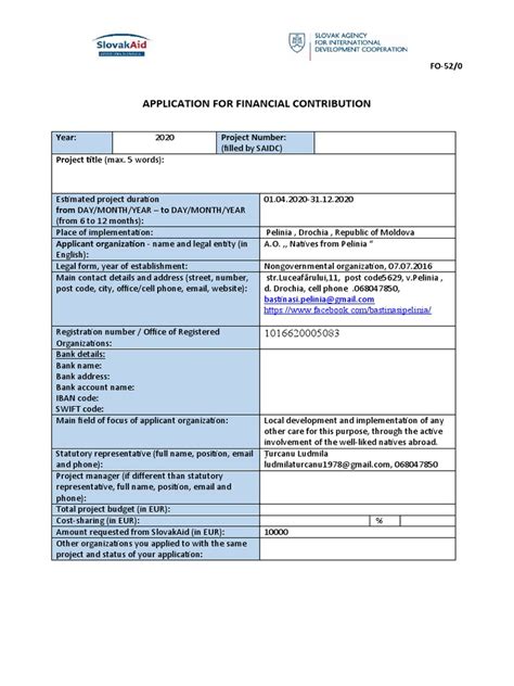 Small Grant Application Form Saidc 2020 Pdf Government Business