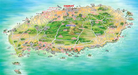 Jeju island is 130 km from the south coast of the korean peninsula, in the strait between japan and korea. Jeju Tourist Map - Jeju Korea • mappery