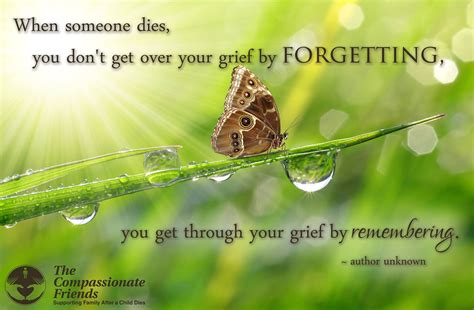 When Someone Dies You Dont Get Over Your Grief By Forgetting You Get
