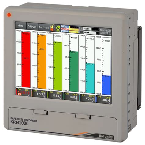 Autonics LCD Touchscreen Paperless Recorder Kr1000 Series ...