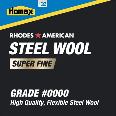 Rhodes American Steel Wool Super Fine Grade 0000 12 Pads