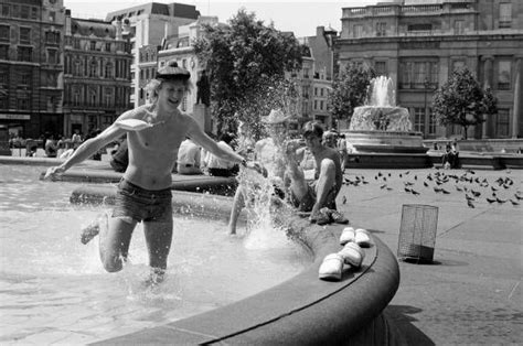 Reveller In The Heatwave Trafalgar Square London 1976 London