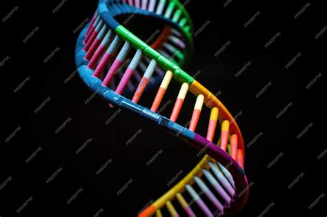 Premium Ai Image Dna Double Helix Spiral With Each Strand Represented