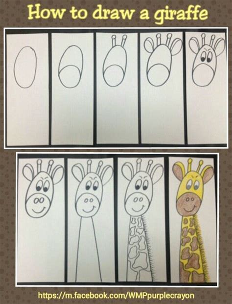Step By Step How To Draw A Giraffe My 2nd And 3rd Graders Made These