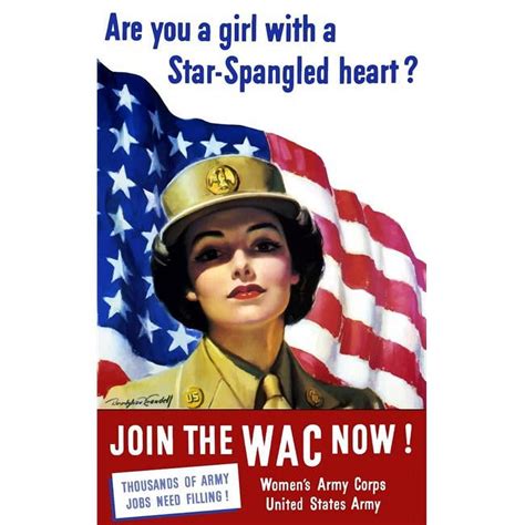 Stocktrek Images Pstjpa100618m Vintage World War Ii Poster Of A Member Of The Womens Army Corps