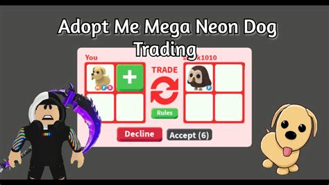 Adopt Me Trading Mega Neon Dog Youtube