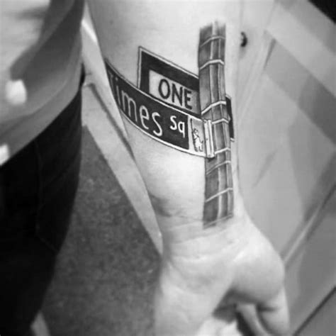 30 Street Sign Tattoo Ideas For Men Navigational Designs